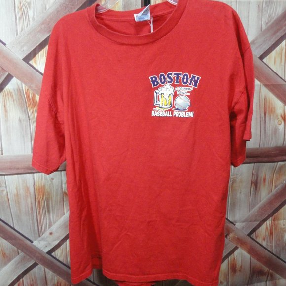 Boston Red Sox Drinking Town Funny T~EUC Graphics. Baseball fan~Gently w… - Picture 2 of 3